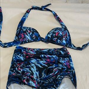 Tropical Print Bikini Set